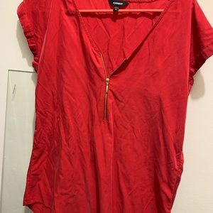 Express half zip blouse